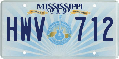 MS license plate HWV712
