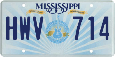 MS license plate HWV714