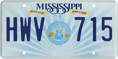 MS license plate HWV715