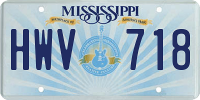 MS license plate HWV718
