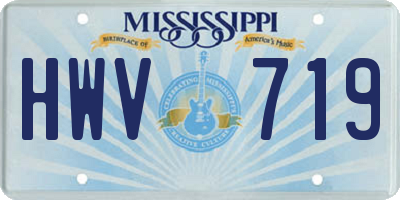 MS license plate HWV719