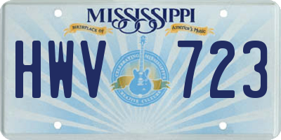 MS license plate HWV723