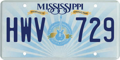 MS license plate HWV729