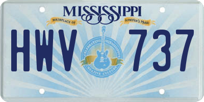 MS license plate HWV737