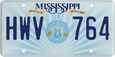 MS license plate HWV764