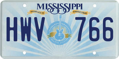 MS license plate HWV766