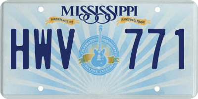 MS license plate HWV771