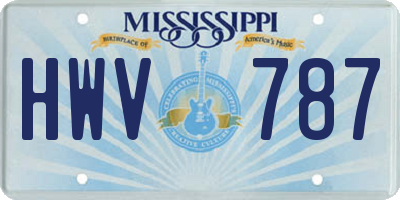 MS license plate HWV787
