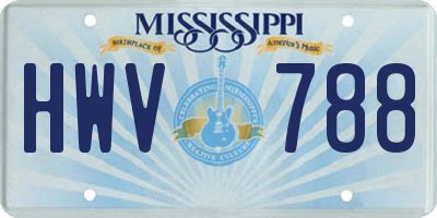 MS license plate HWV788