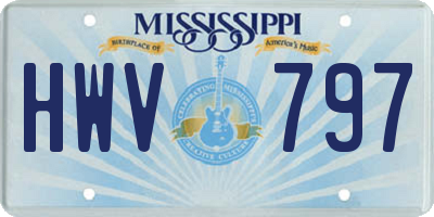 MS license plate HWV797