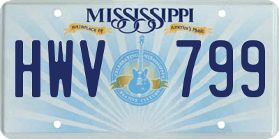MS license plate HWV799