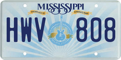 MS license plate HWV808