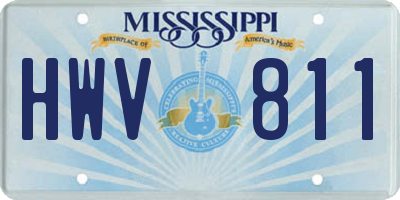 MS license plate HWV811