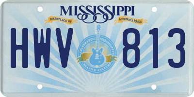 MS license plate HWV813