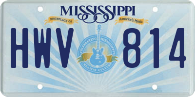 MS license plate HWV814
