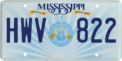 MS license plate HWV822