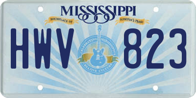 MS license plate HWV823