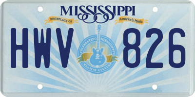 MS license plate HWV826