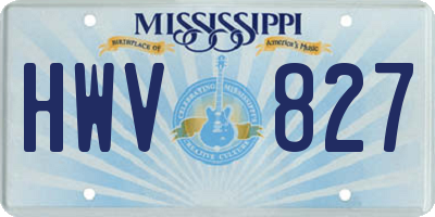MS license plate HWV827