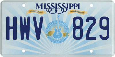 MS license plate HWV829