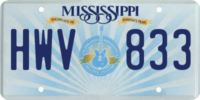 MS license plate HWV833