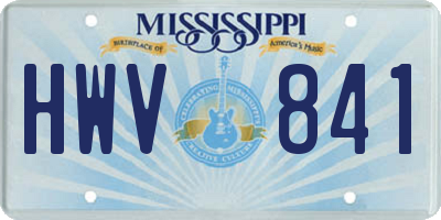 MS license plate HWV841