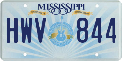 MS license plate HWV844