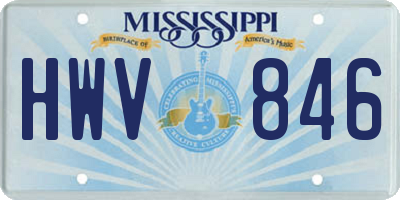 MS license plate HWV846