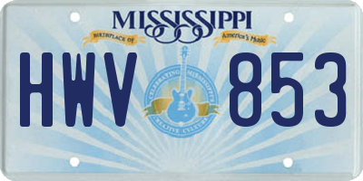 MS license plate HWV853