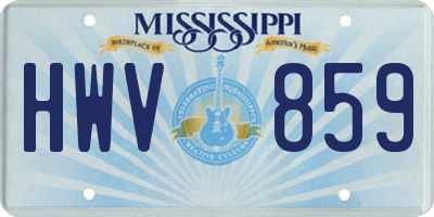 MS license plate HWV859