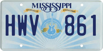 MS license plate HWV861
