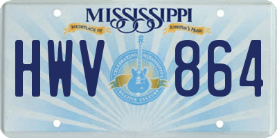MS license plate HWV864