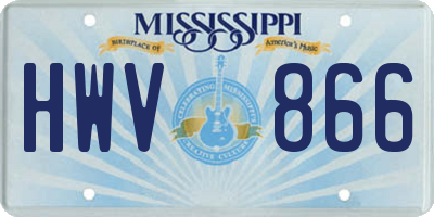 MS license plate HWV866