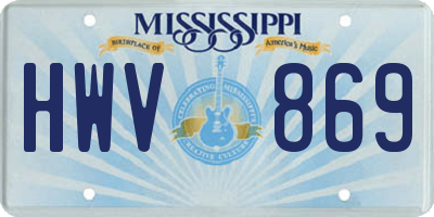 MS license plate HWV869