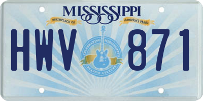 MS license plate HWV871