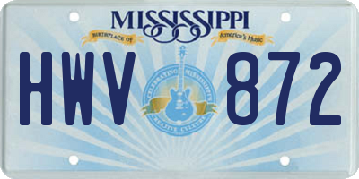 MS license plate HWV872