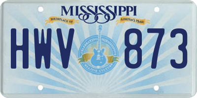 MS license plate HWV873