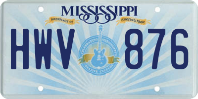 MS license plate HWV876