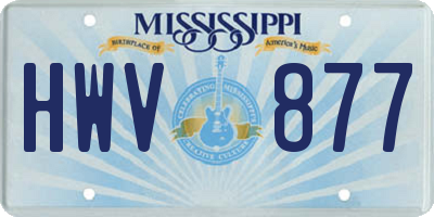 MS license plate HWV877
