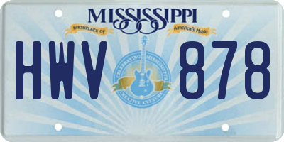 MS license plate HWV878