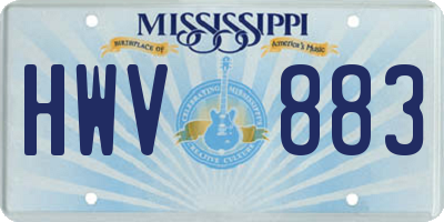 MS license plate HWV883