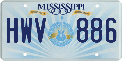 MS license plate HWV886