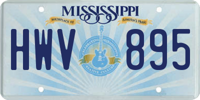 MS license plate HWV895