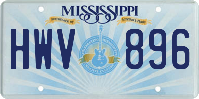 MS license plate HWV896