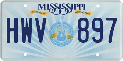 MS license plate HWV897