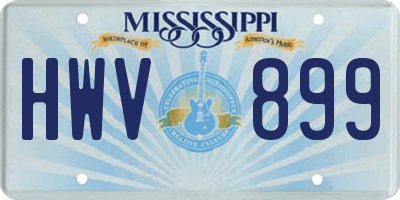 MS license plate HWV899