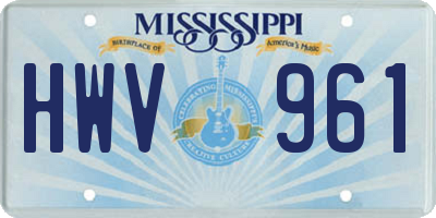MS license plate HWV961
