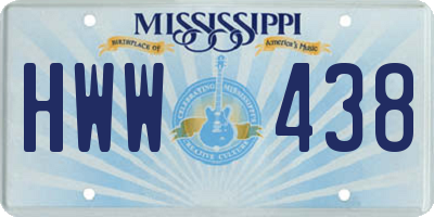 MS license plate HWW438