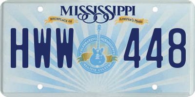 MS license plate HWW448