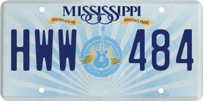 MS license plate HWW484